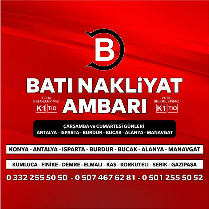 Batı Nakliyat Antalya Konya Arası Nakliye